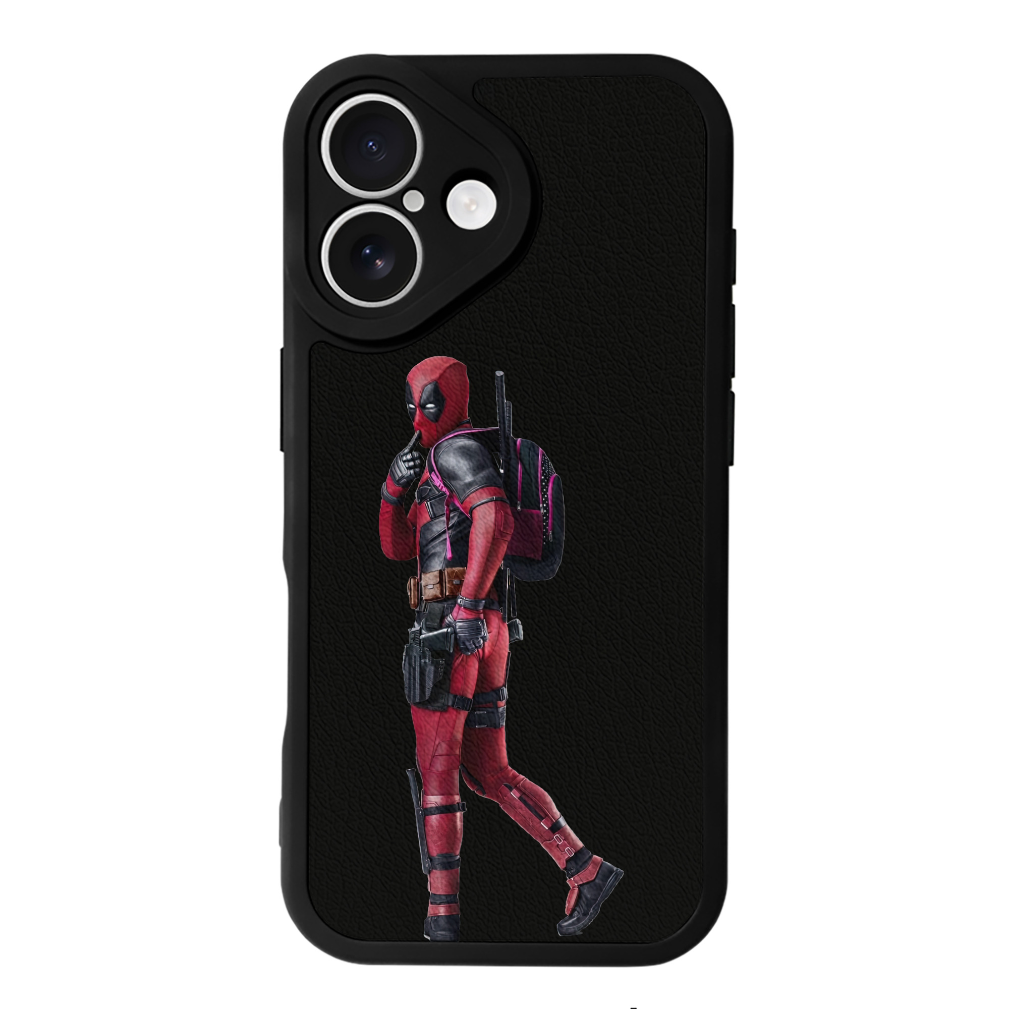 （画像用） Deadpool デッドプール 【iPhone 16シリーズ対応】シリコンスマホケース（レザー調） 材質：シリコン
